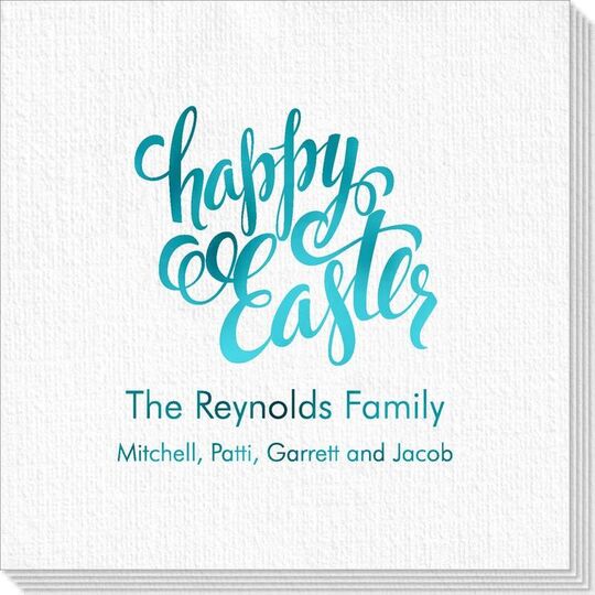 Calligraphy Happy Easter Deville Napkins